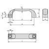 Kipp Pull handle, antistatic plastic, 136 mm long, mounting holes 117 mm K0190.111170824